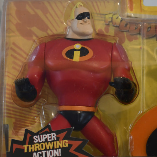 The Incredibles Super Strength Mr. Incredible Action Figure Hasbro 2003 w Poster