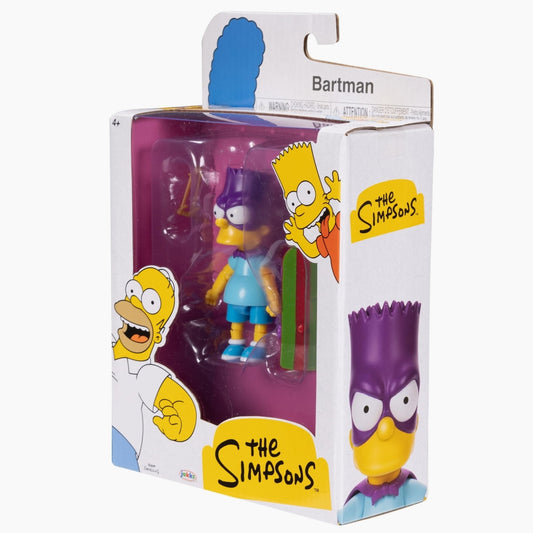 The Simpsons 5 inch Tall Bartman Articulated Action Figure with Skateboard Accessory