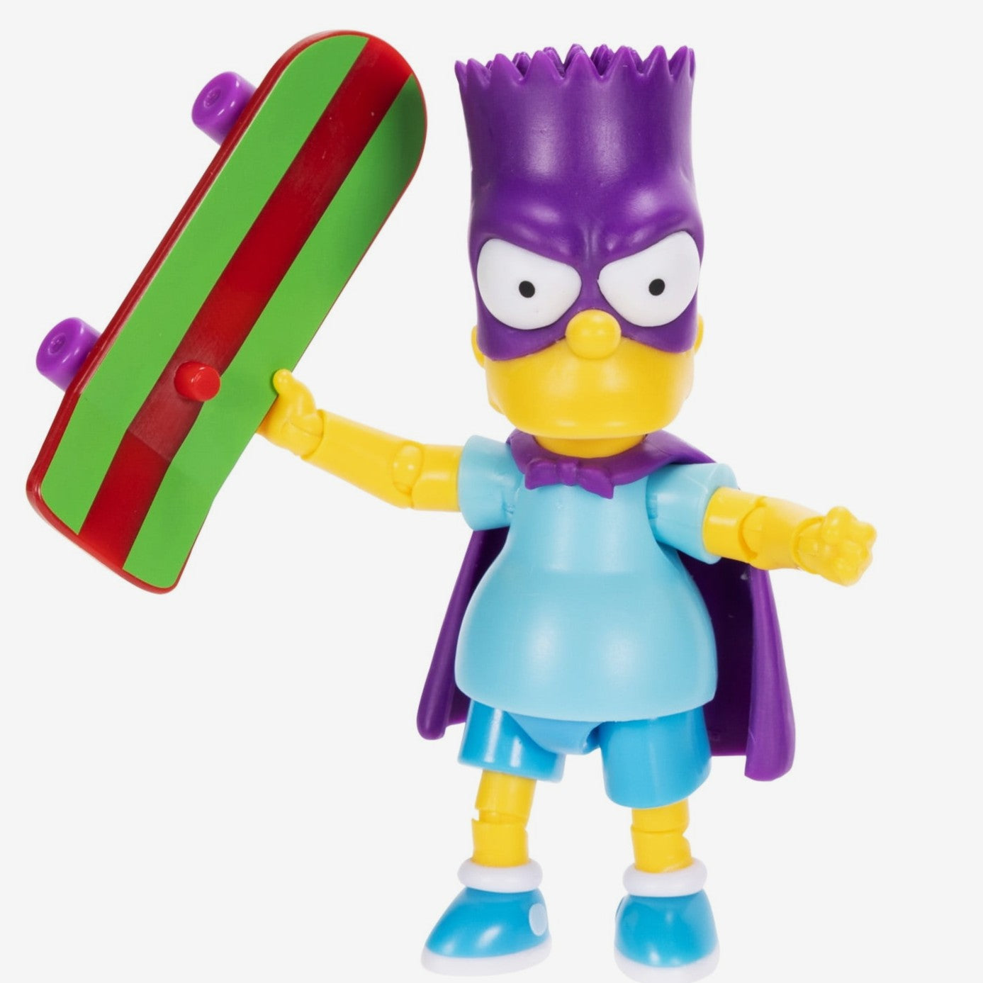 The Simpsons 5 inch Tall Bartman Articulated Action Figure with Skateboard Accessory