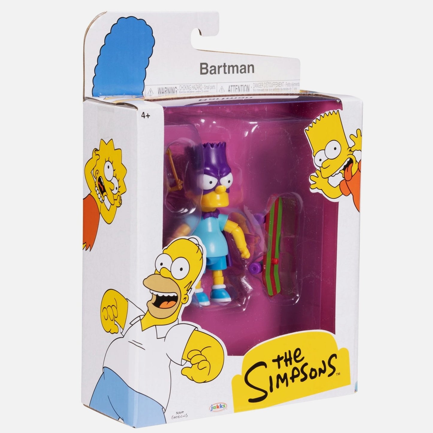 The Simpsons 5 inch Tall Bartman Articulated Action Figure with Skateboard Accessory