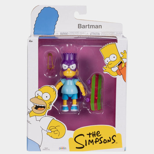 The Simpsons 5 inch Tall Bartman Articulated Action Figure with Skateboard Accessory