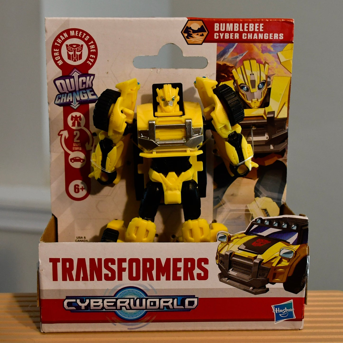 Lot of 5 Transformers CyberWorld Quick Change Figures - Bumblebee, Megatron, Wheeljack, Elita-1, Starscream