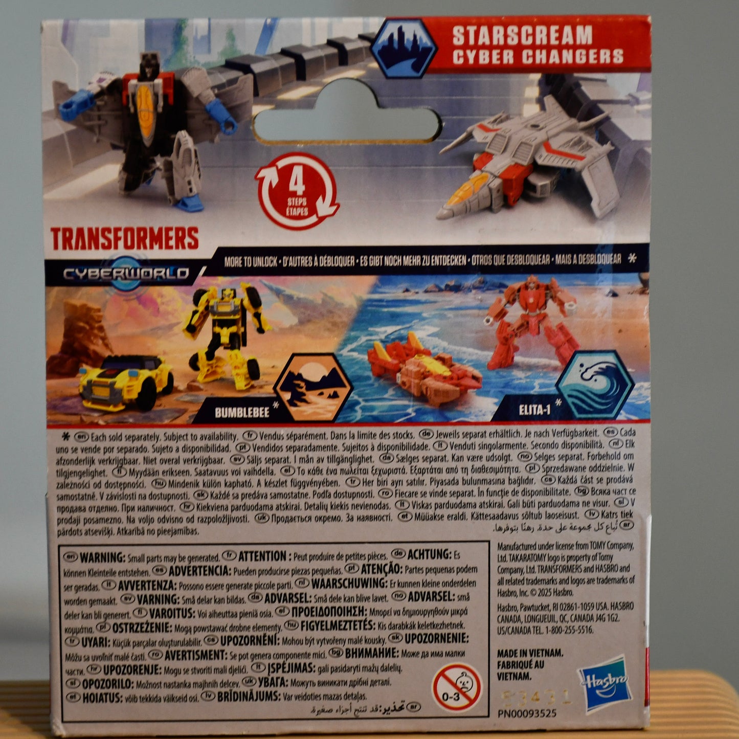 Lot of 5 Transformers CyberWorld Quick Change Figures - Bumblebee, Megatron, Wheeljack, Elita-1, Starscream