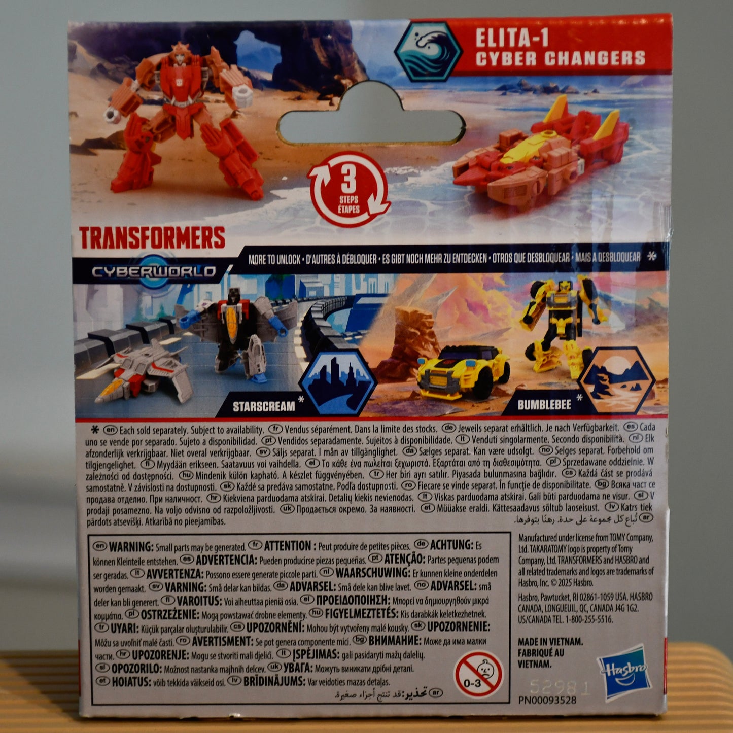 Lot of 5 Transformers CyberWorld Quick Change Figures - Bumblebee, Megatron, Wheeljack, Elita-1, Starscream