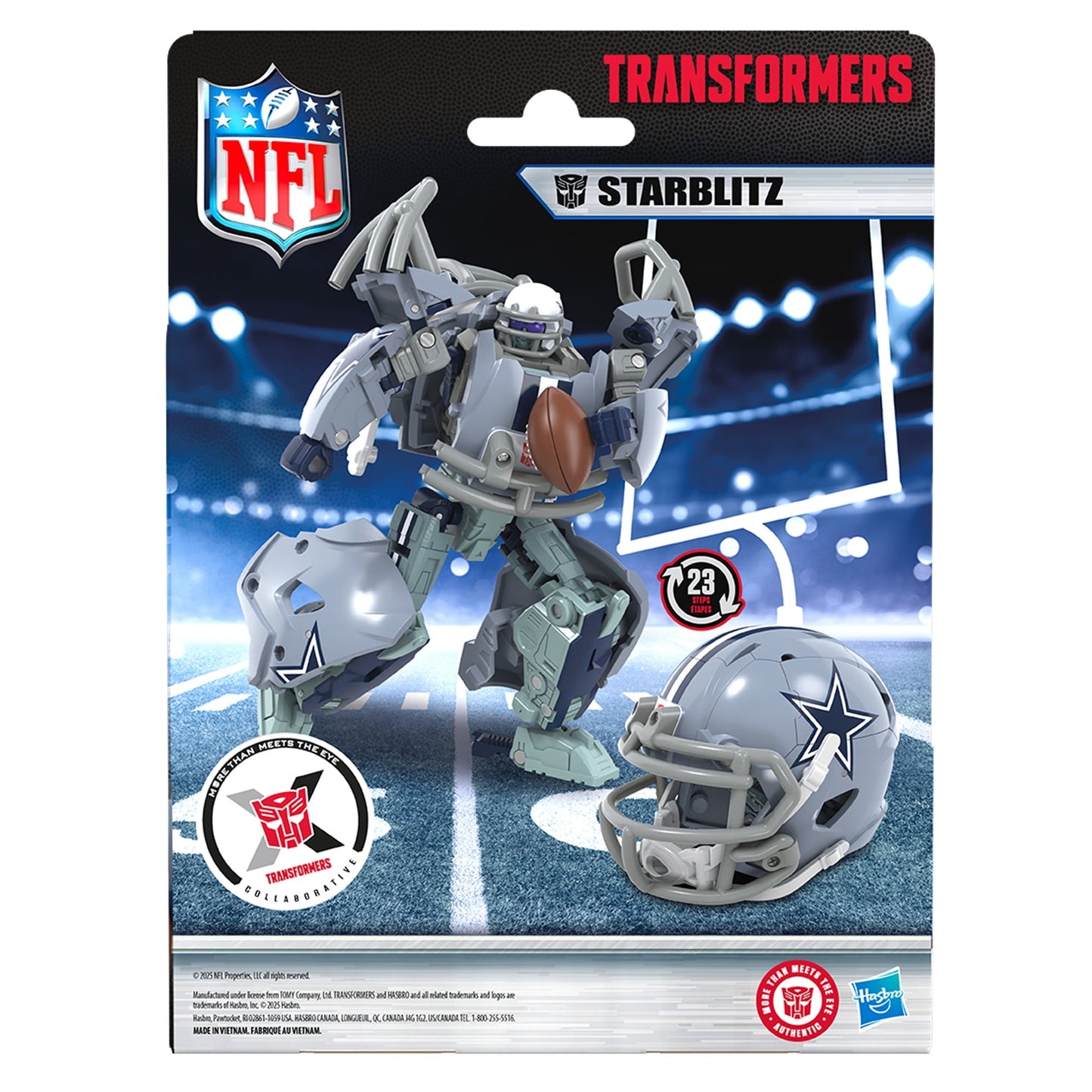 Transformers Toys NFL Dallas Cowboys Starblitz 5.5 Inch Action Figure