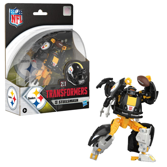 Transformers Toys NFL Pittsburgh Steelers Steelsmash 5.5 Inch Action Figure