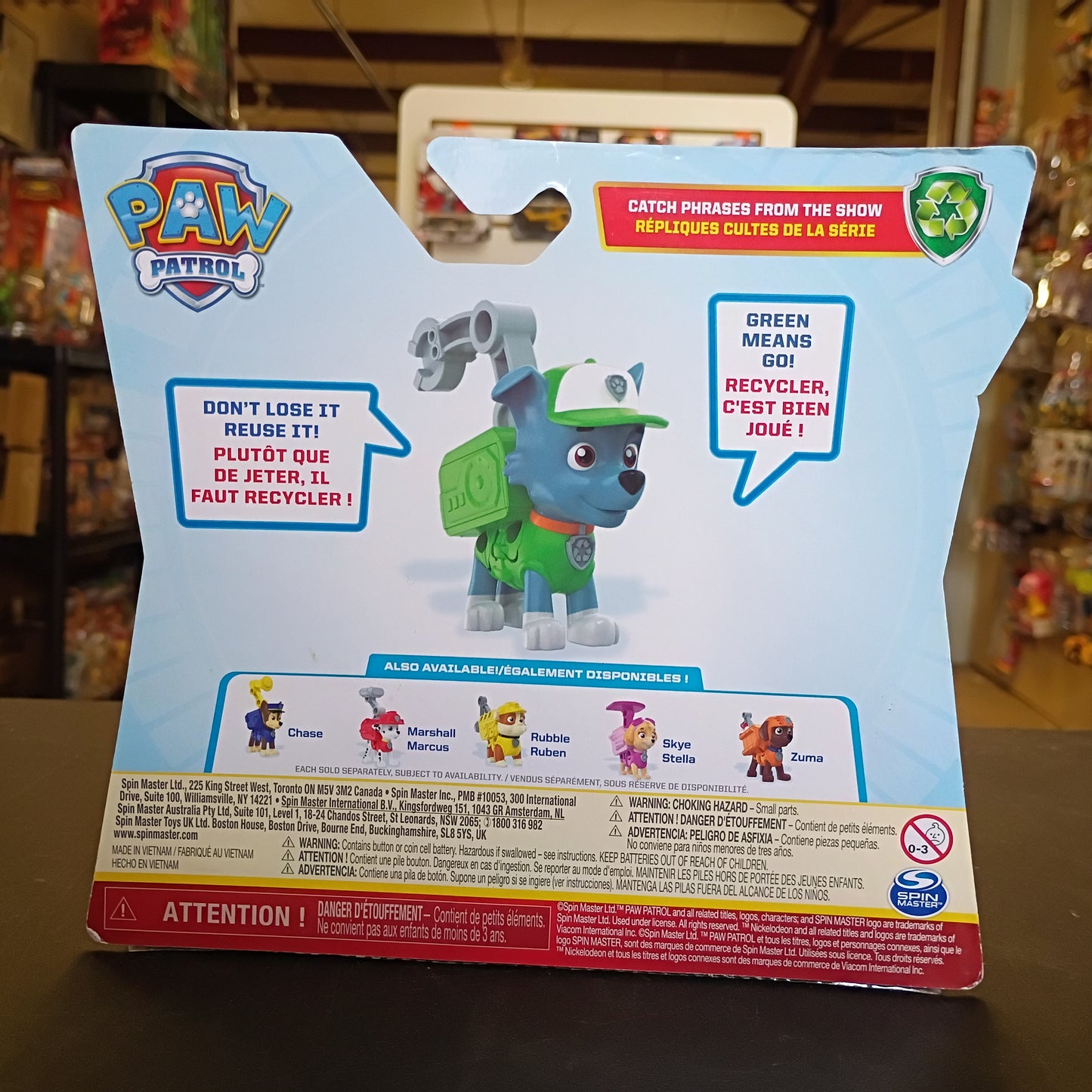 Nickelodeon Paw Patrol Rocky with Pup Pack & Phrases (Needs Batteries)