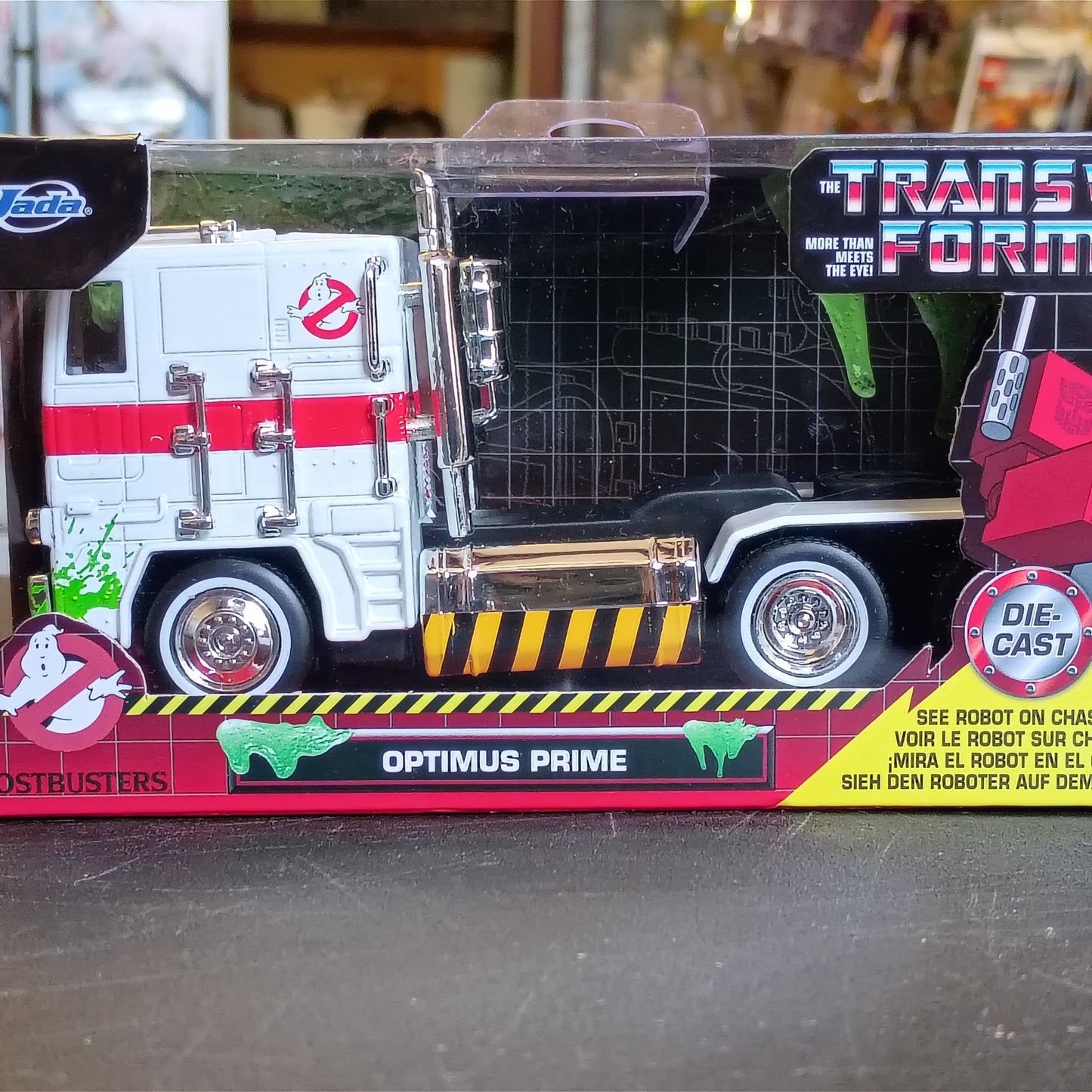 Jada 1/32 Transformers G1 Optimus Prime Truck Ghostbusters Ecto-1 Crossover 5 Inch
