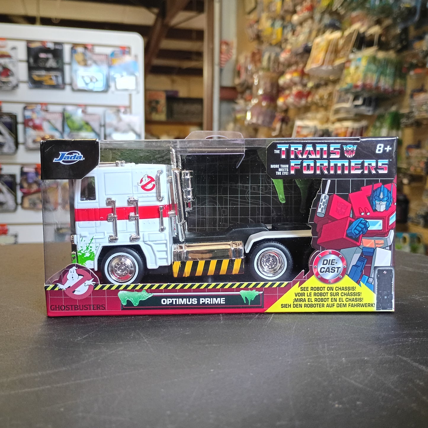 Jada 1/32 Transformers G1 Optimus Prime Truck Ghostbusters Ecto-1 Crossover 5 Inch