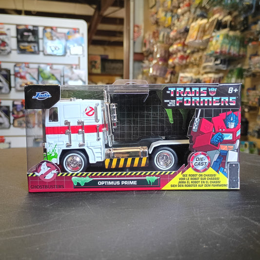 Jada 1/32 Transformers G1 Optimus Prime Truck Ghostbusters Ecto-1 Crossover 5 Inch