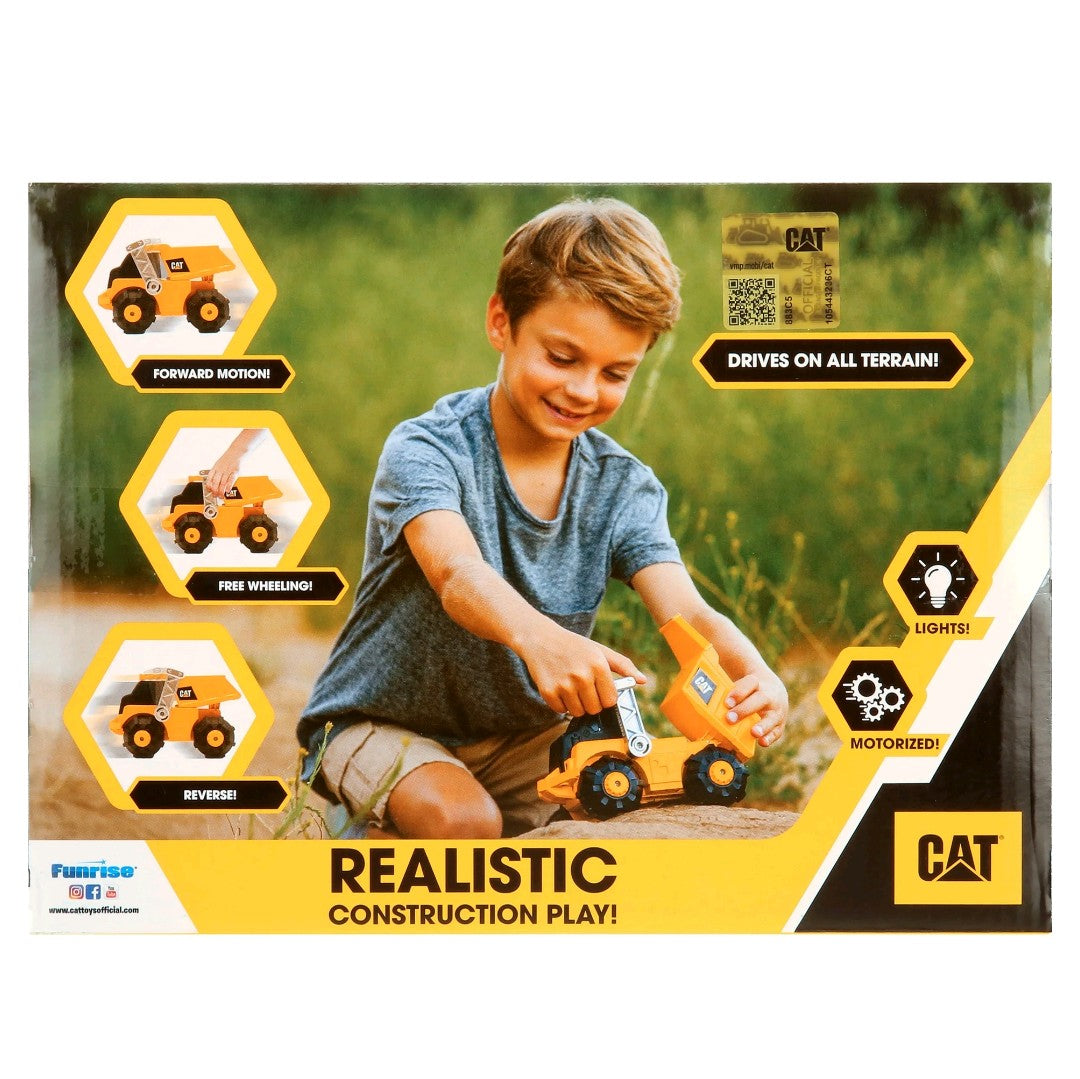 CAT Unstoppable Movers Dump Truck Toy w/ Lights & 4WD Climbs On All Terrain
