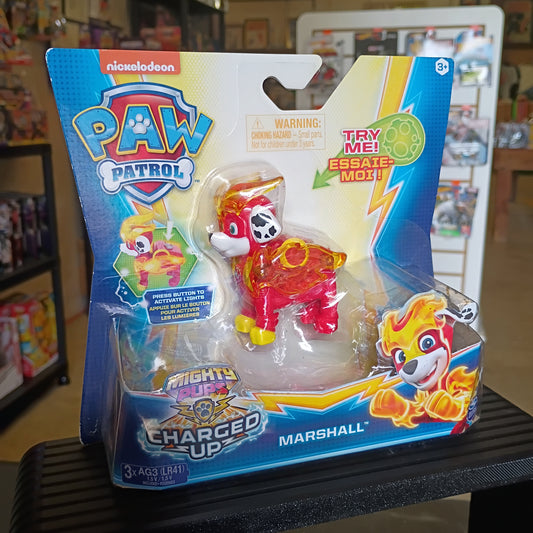 Nickelodeon Paw Patrol Mighty Pups Charged Up Marshall Spin Master (Needs Batteries)