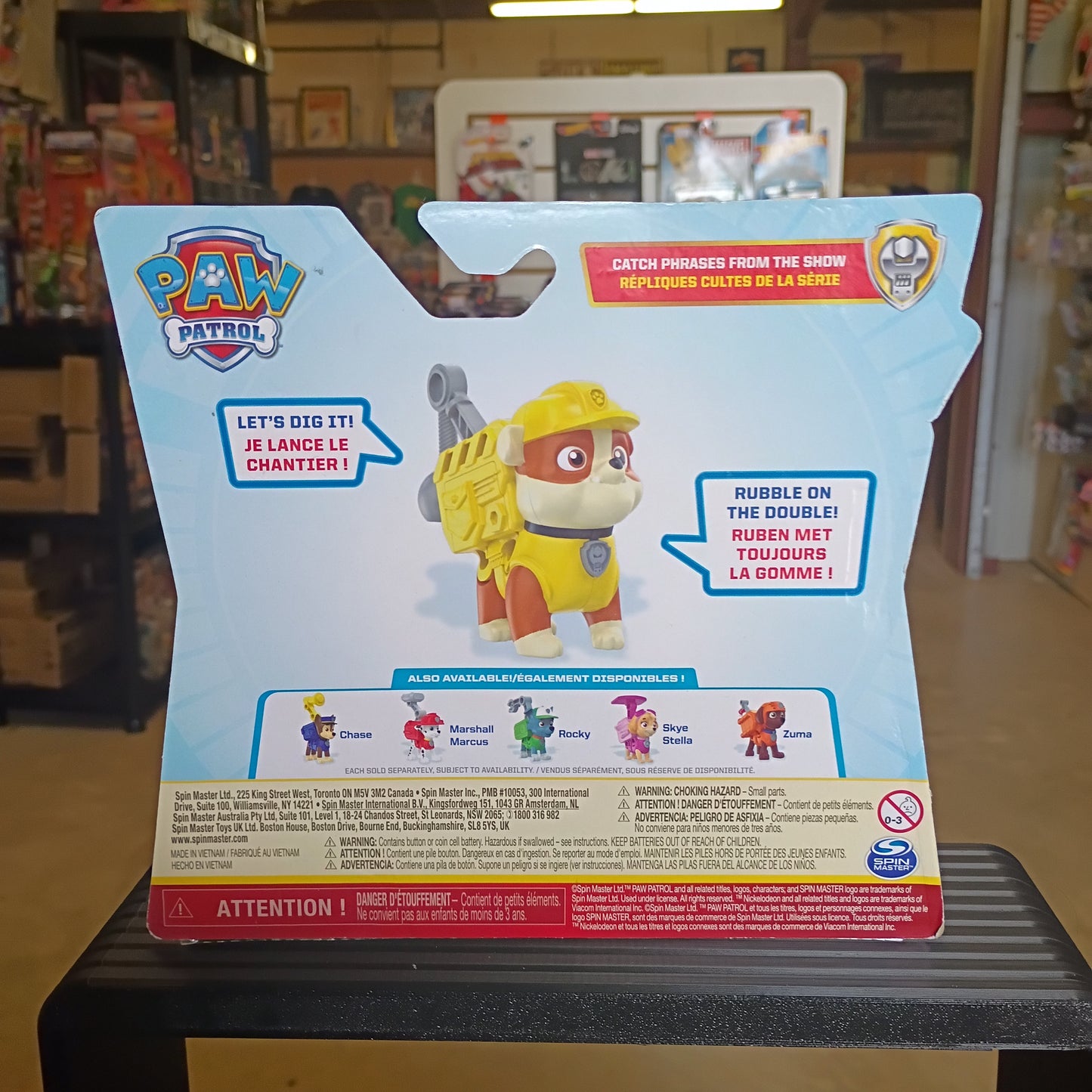 Paw Patrol Action Pack Rubble Figure with Sounds and Phrases