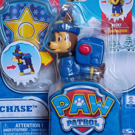 Paw Patrol Chase Snow Rescue Transforming Figure and Badge Set