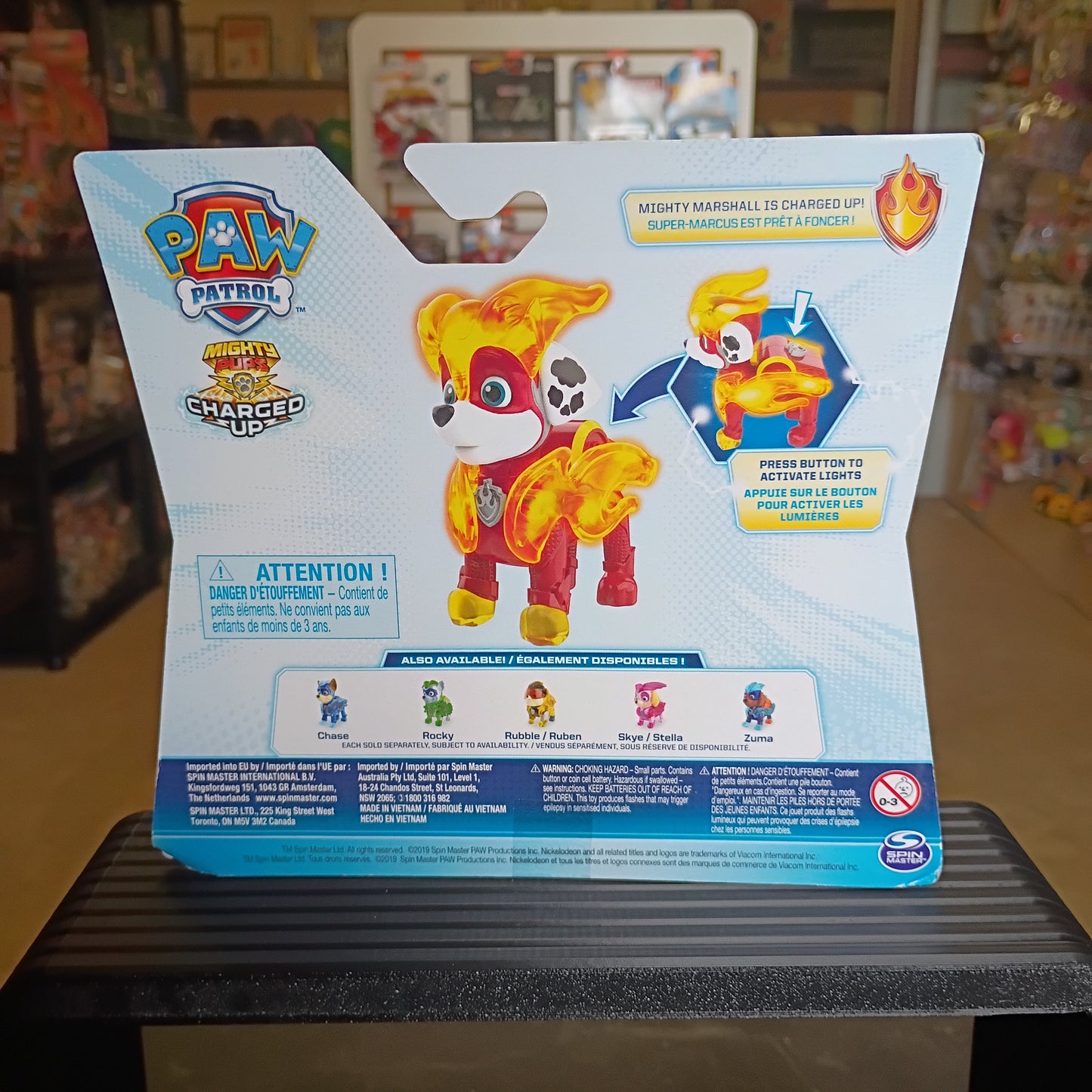 Nickelodeon Paw Patrol Mighty Pups Charged Up Marshall Spin Master (Needs Batteries)