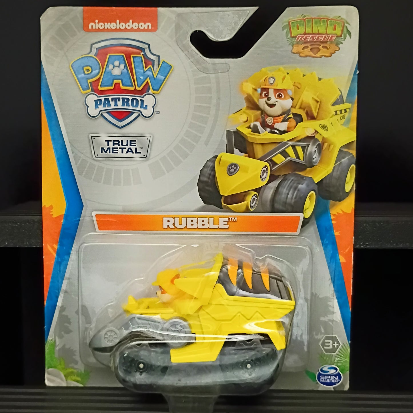 Nickelodeon Paw Patrol Dino Rescue - Rubble True Metal Spin Master