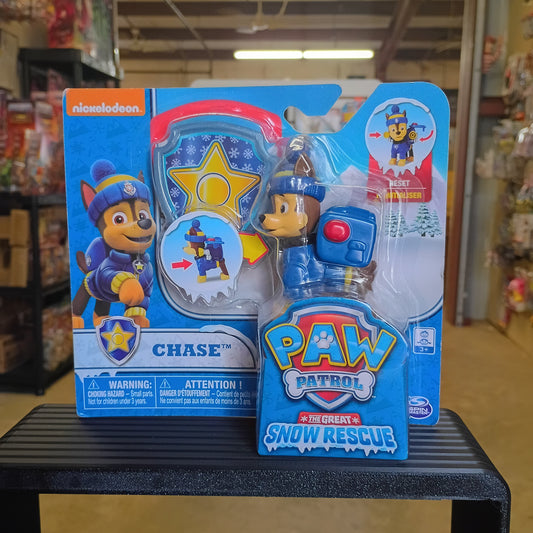 Paw Patrol Chase Snow Rescue Transforming Figure and Badge Set