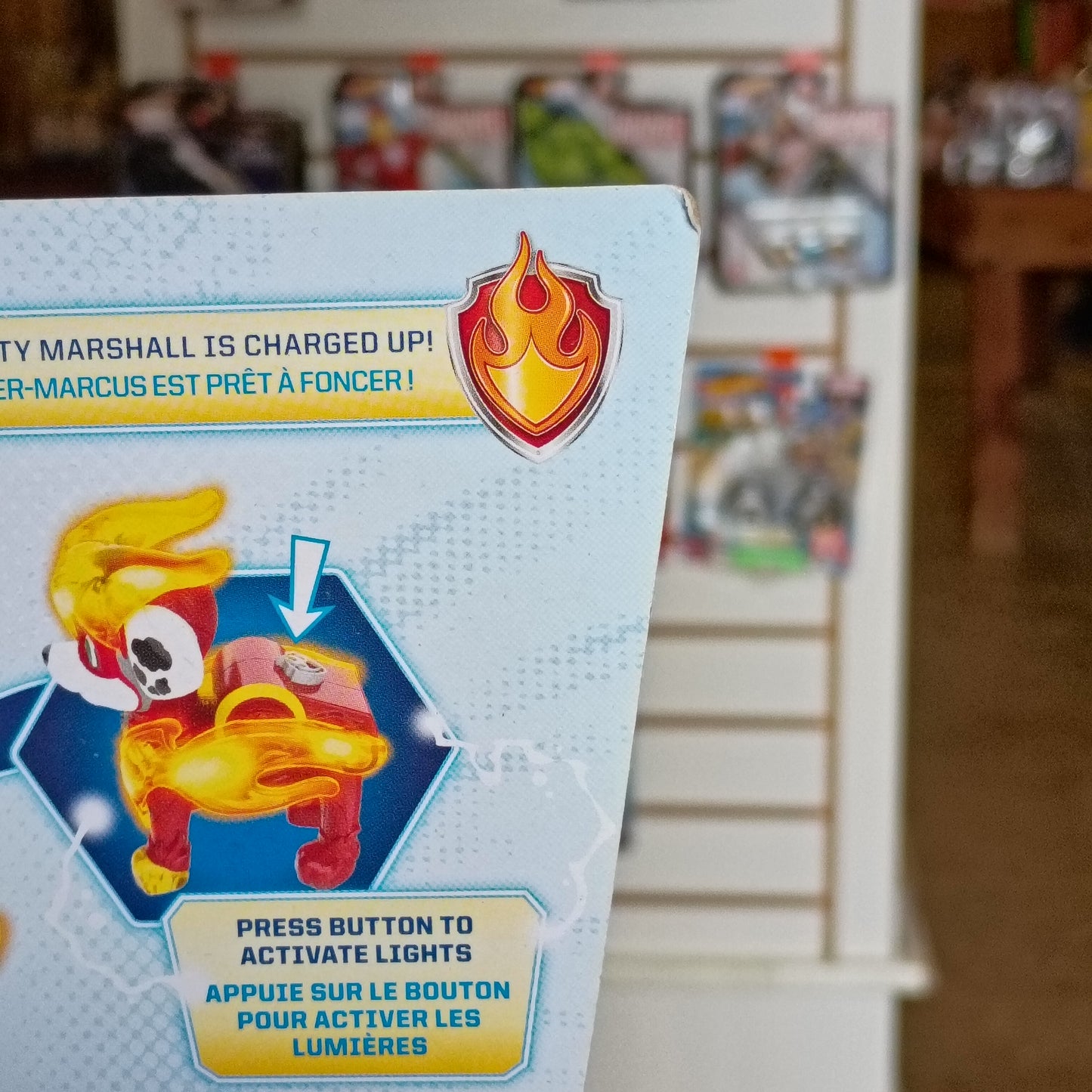Nickelodeon Paw Patrol Mighty Pups Charged Up Marshall Spin Master (Needs Batteries)