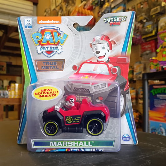 Nicklelodeon Paw Patrol Mission Paw Marshall True Metal Car Toy Die Cast