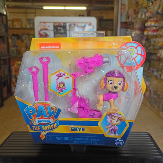 Paw Patrol The Movie Skye Figure With Transforming Backpack & Launchers