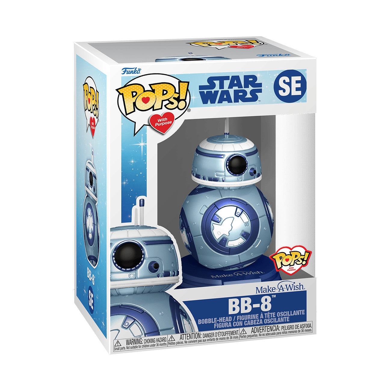 Funko Pop! Star Wars: Make-A-Wish - BB-8 (Metallic) Special Edition w/ Protector